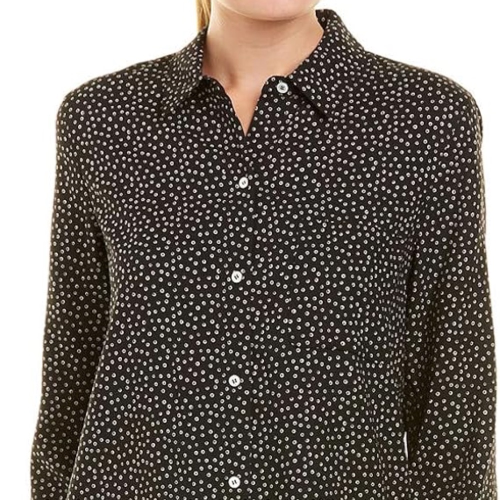 Vince Women’s Celestial Polka Dot Button-up Blouse